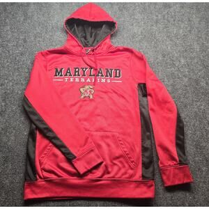 Maryland Terrapins Colosseum Red Hoodie Pullover Sweatshirt Hooded Terps MEDIUM
